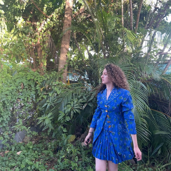 Gorgeous heather’s tow piece suit 1980s - Picture 2 of 3